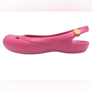 Crocs pink Jayna slingback flats size 8